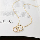 14K Gold Interlocking Rings Necklace - Jewellery Hut