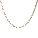 14K Gold Paperclip Chain Necklace - Jewellery Hut