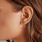 14K Gold Sleeper Hoops - Jewellery Hut
