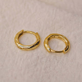 18K Gold Vermeil Huggie Hoop Earrings - Jewellery Hut