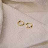18K Gold Vermeil Huggie Hoop Earrings - Jewellery Hut
