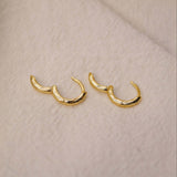 18K Gold Vermeil Huggie Hoop Earrings - Jewellery Hut