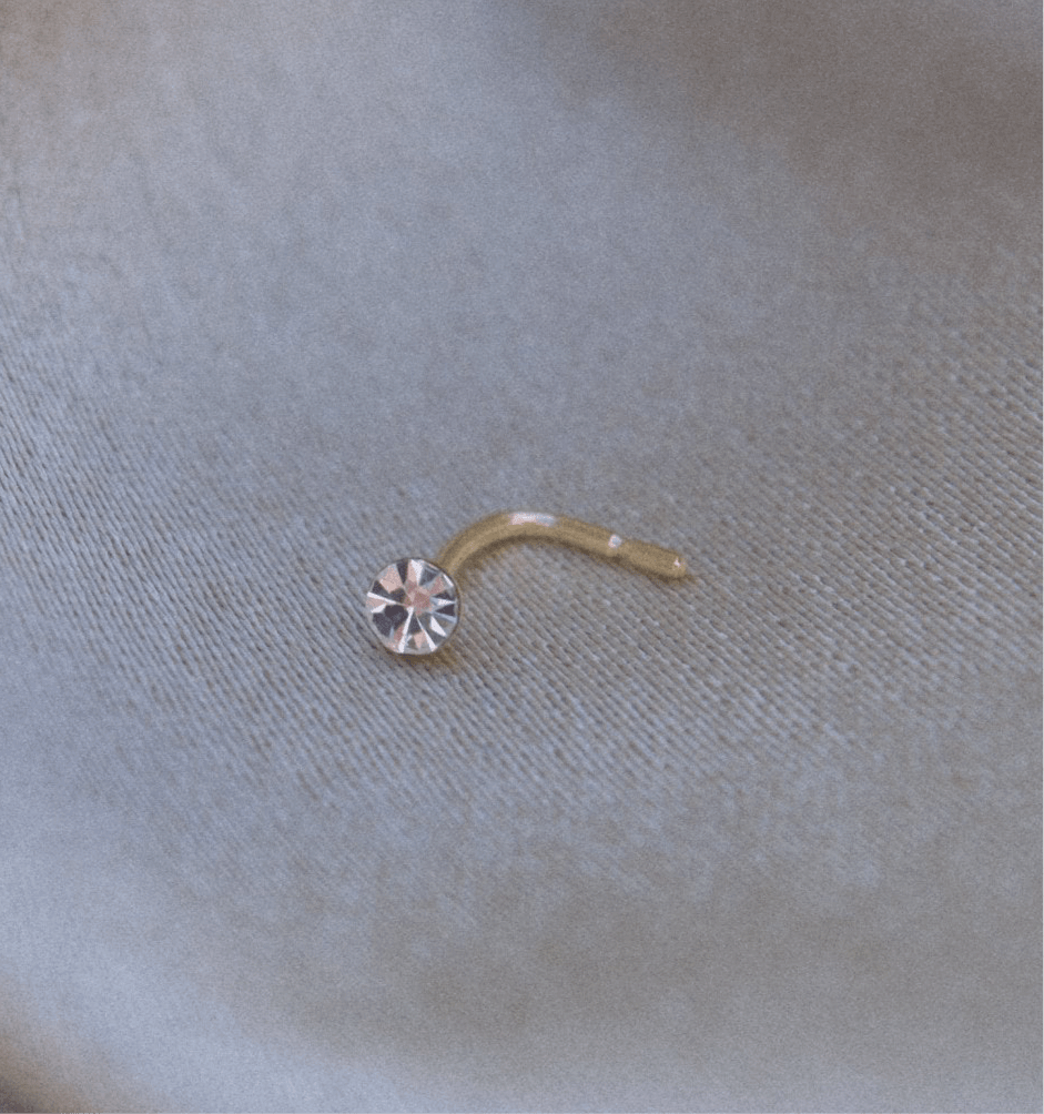 9K Gold Cubic Zirconia Nose Stud - Jewellery Hut