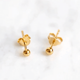9K Yellow Gold Ball Stud Earrings - Jewellery Hut