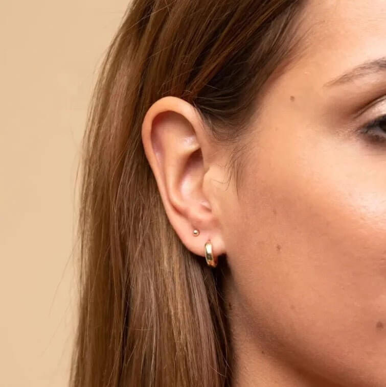 9K Yellow Gold Ball Stud Earrings - Jewellery Hut