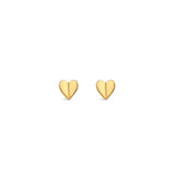9K Yellow Gold Heart Stud Earrings - Jewellery Hut