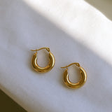 Chunky Gold Hoop Earrings