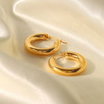 Chunky Gold Hoop Earrings - Jewellery Hut