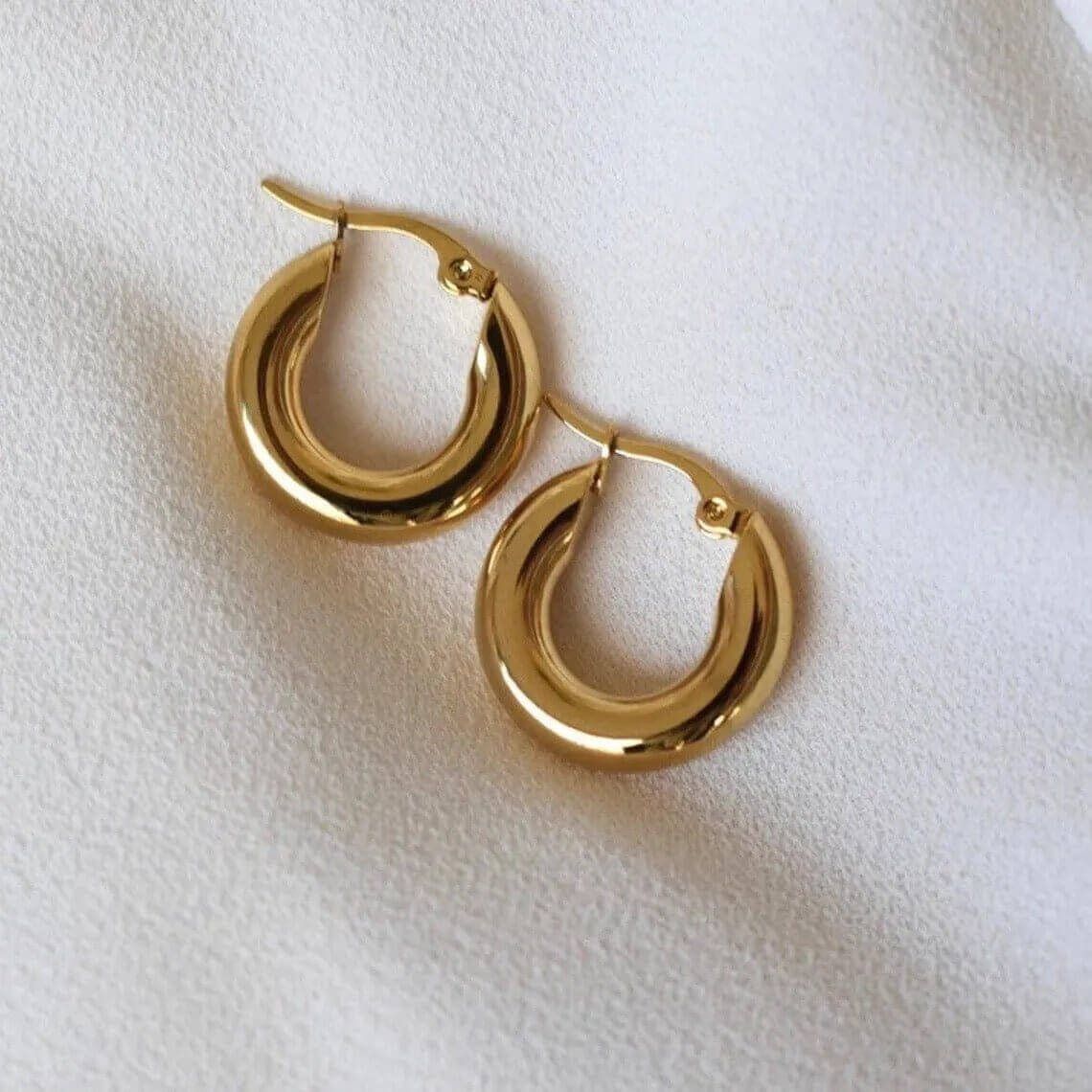 Chunky Gold Hoop Earrings Affordable Hypoallergenic