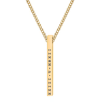 Gold personalised bar necklace with engraved design, perfect for meaningful gifts and elegant jewelry.