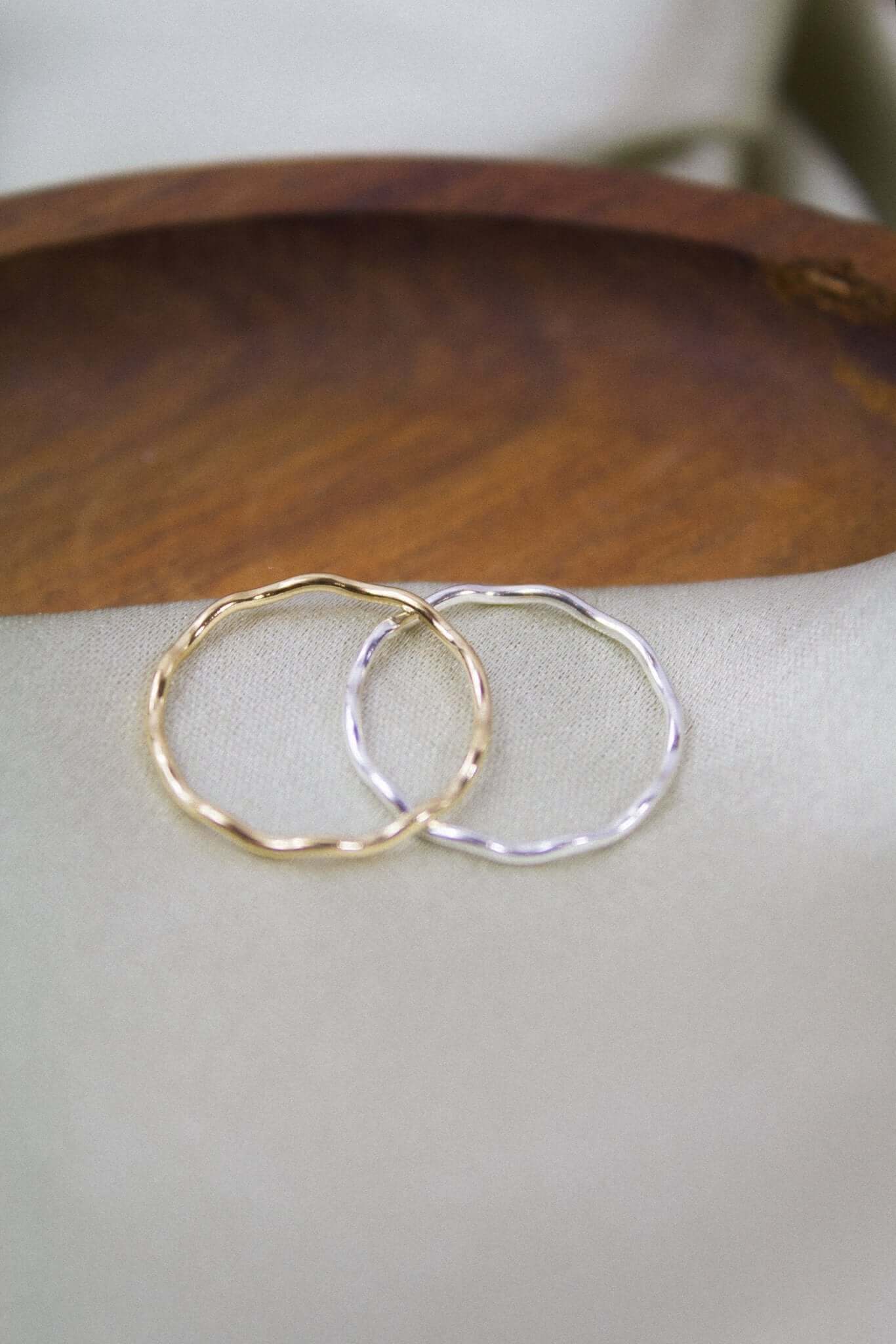 Sterling Silver Wavy Stacking Ring - Jewellery Hut
