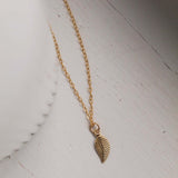 14K Gold Leaf Necklace - Jewellery Hut