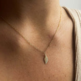 14K Gold Leaf Necklace - Jewellery Hut