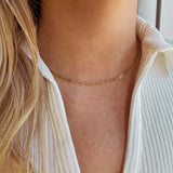 14K Gold Paperclip Chain Necklace - Jewellery Hut