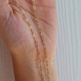 14K Gold Paperclip Chain Necklace - Jewellery Hut