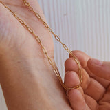 14K Gold Paperclip Chain Necklace - Jewellery Hut