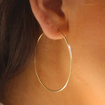 14K Gold Sleeper Hoops - Jewellery Hut