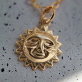 14K Gold Sun Charm Necklace - Jewellery Hut