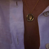 14K Gold Wax Seal Necklace - Jewellery Hut