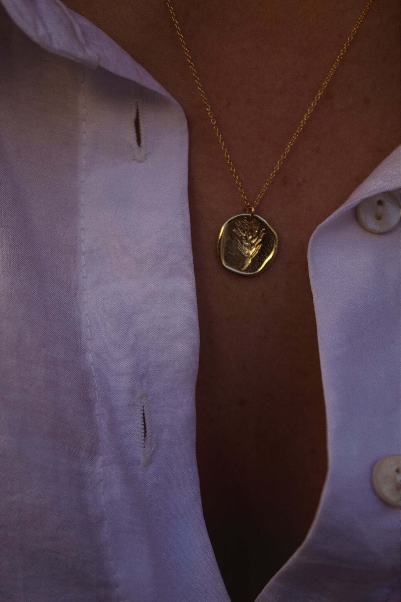 14K Gold Wax Seal Necklace - Jewellery Hut