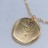 14K Gold Wax Seal Necklace - Jewellery Hut