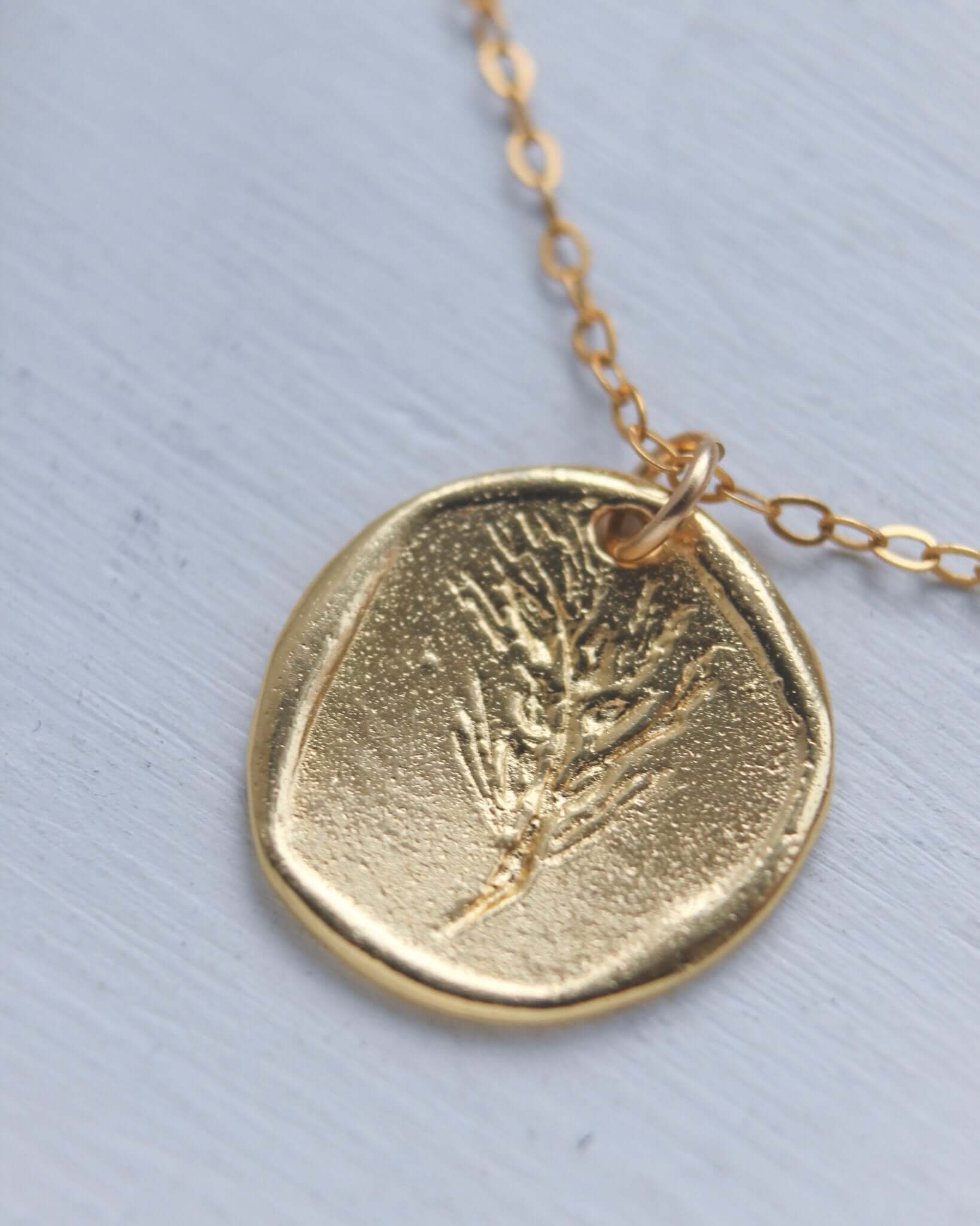 14K Gold Wax Seal Necklace - Jewellery Hut