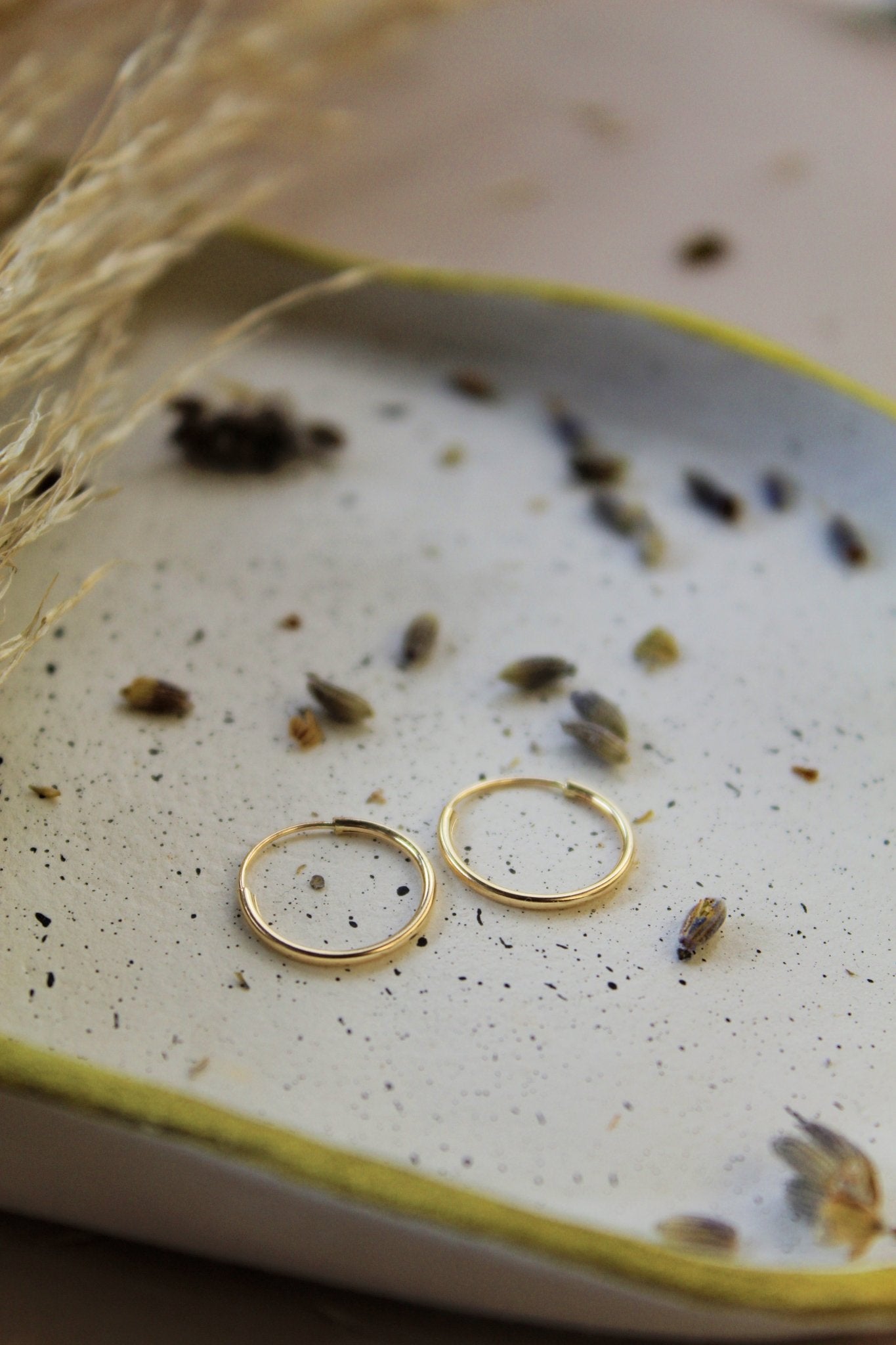 14K Solid Gold 15MM Hoops - Jewellery Hut
