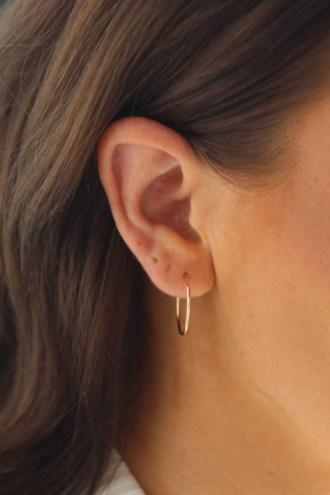 14K Solid Gold 20MM Hoops - Jewellery Hut