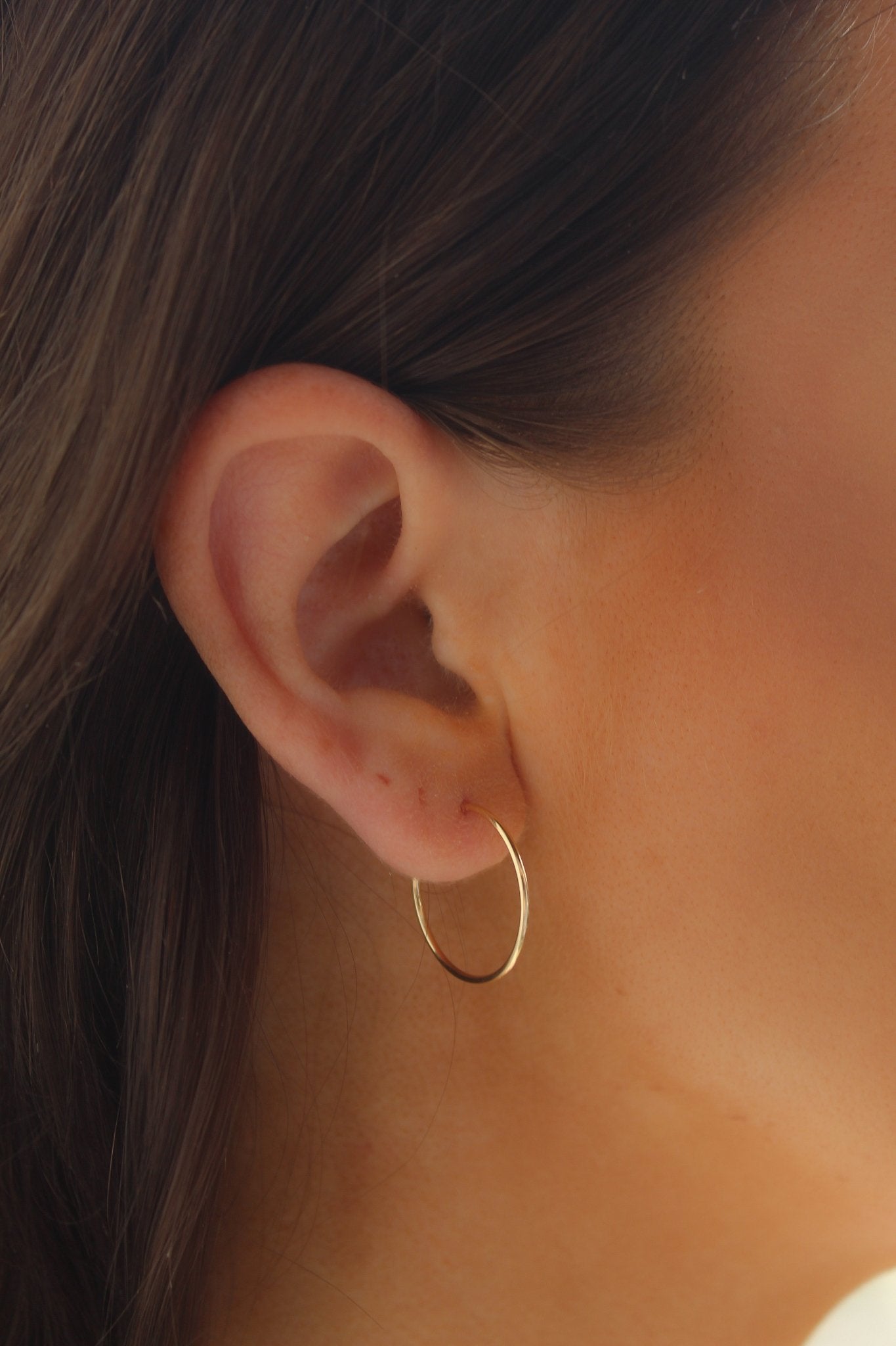 14K Solid Gold 20MM Hoops - Jewellery Hut