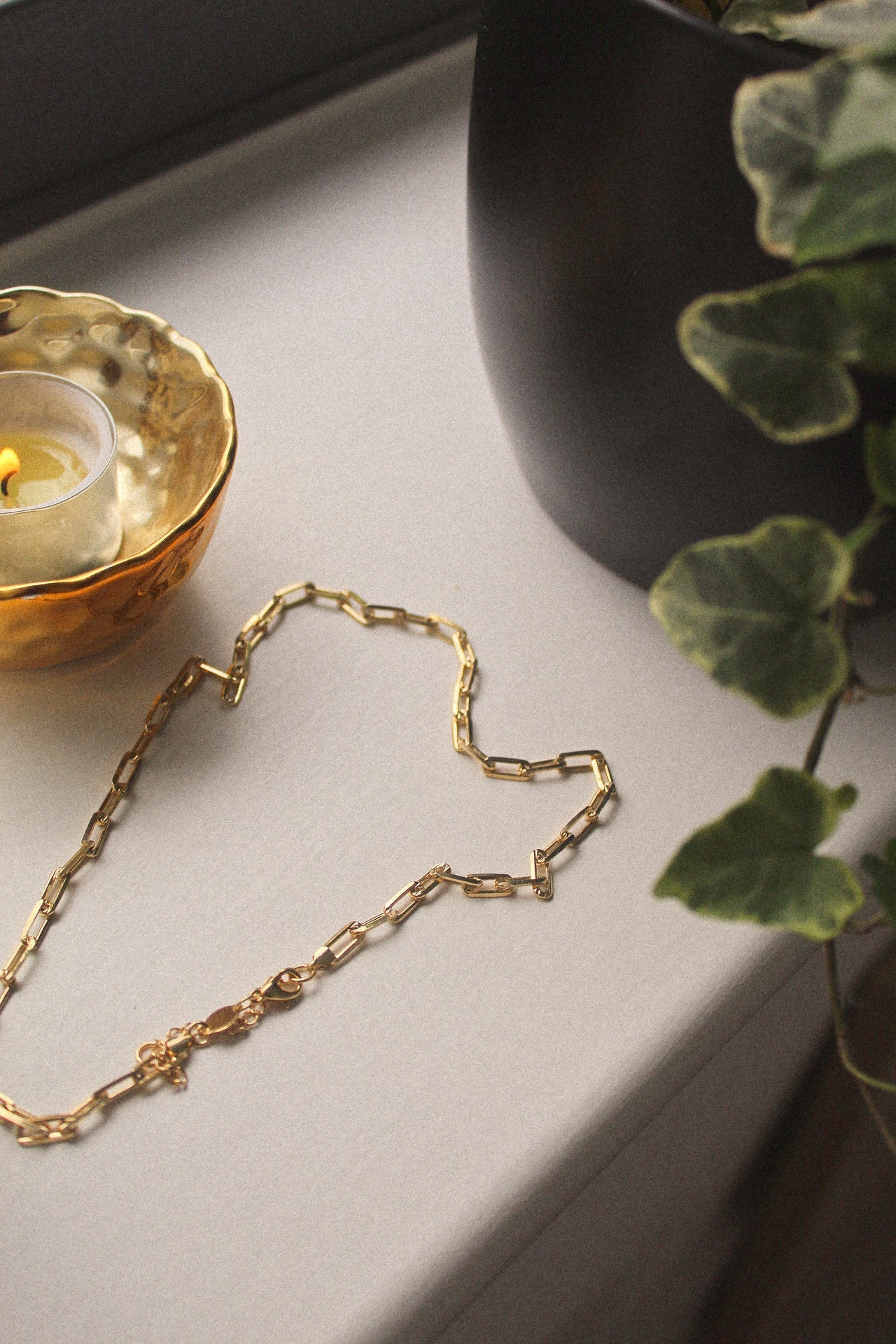 18K Gold Filled Chunky Paper Clip Chain Necklace - Jewellery Hut