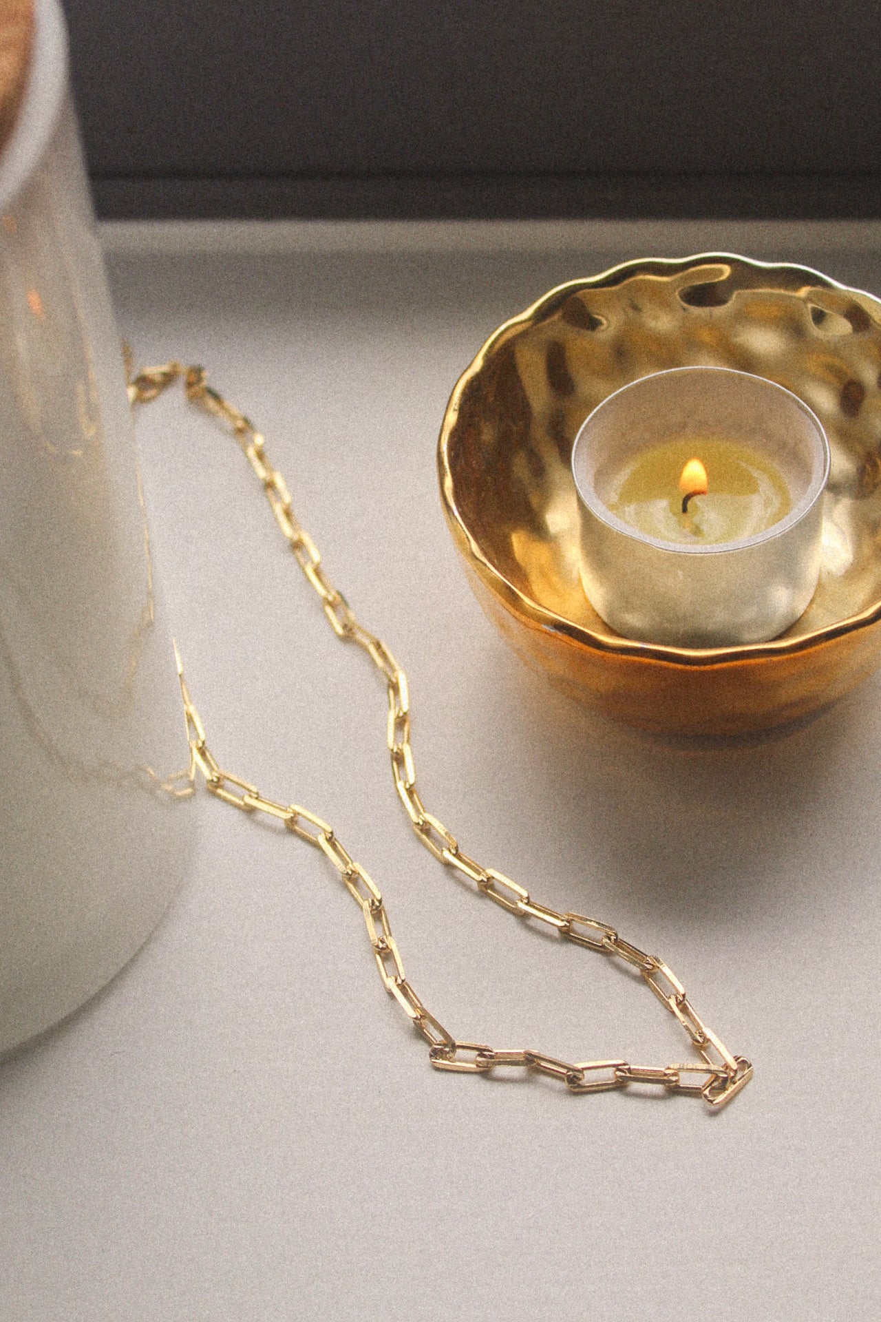 18K Gold Filled Chunky Paper Clip Chain Necklace - Jewellery Hut
