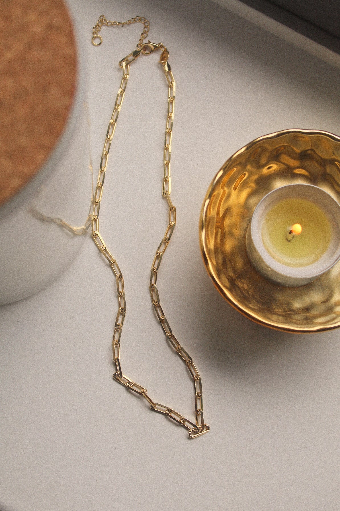 18K Gold Filled Chunky Paper Clip Chain Necklace - Jewellery Hut