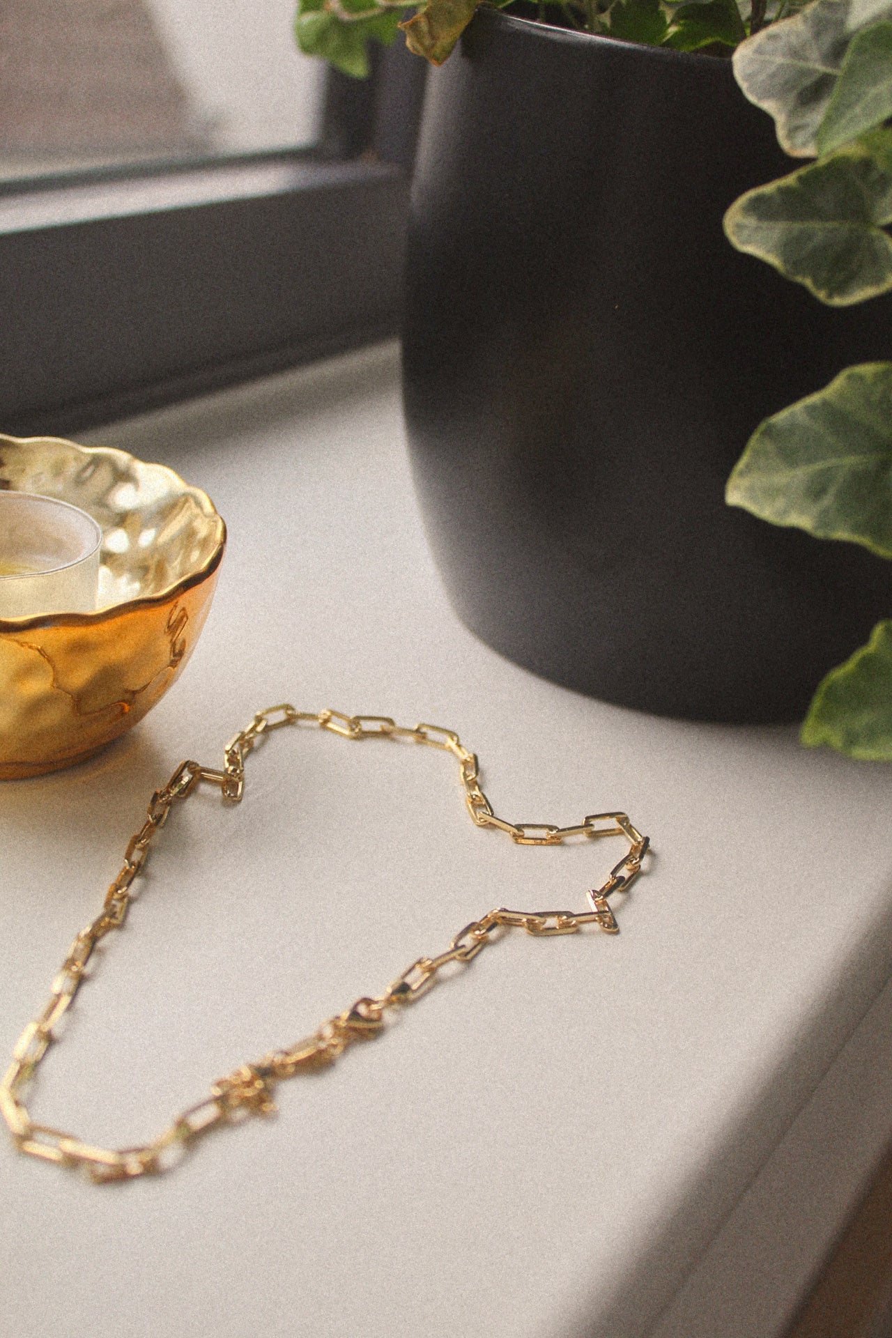 18K Gold Filled Chunky Paper Clip Chain Necklace - Jewellery Hut