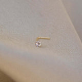 9K Gold Cubic Zirconia Nose Stud - Jewellery Hut