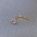 9K Gold Cubic Zirconia Nose Stud - Jewellery Hut