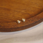 9K Solid Gold Heart Stud Earrings - Jewellery Hut