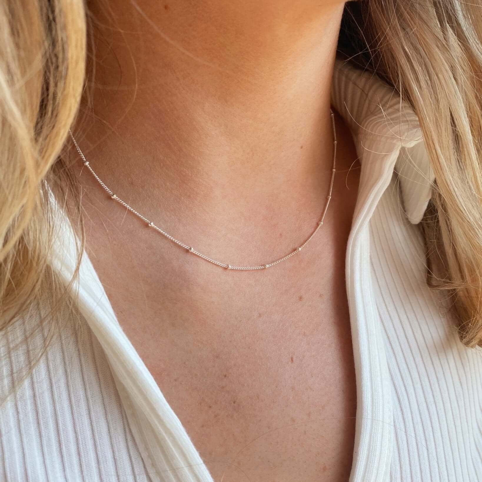 Silver Satellite Chain Necklace - Jewellery Hut