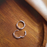 Sterling Silver Chunky Hexagonal Huggie Hoops - Jewellery Hut
