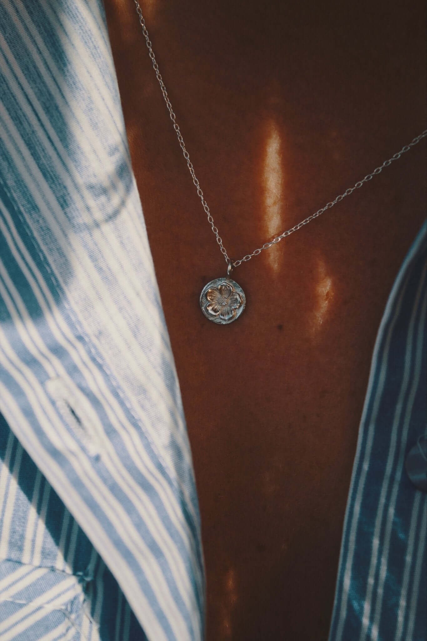 Sterling Silver Flower Necklace - Jewellery Hut