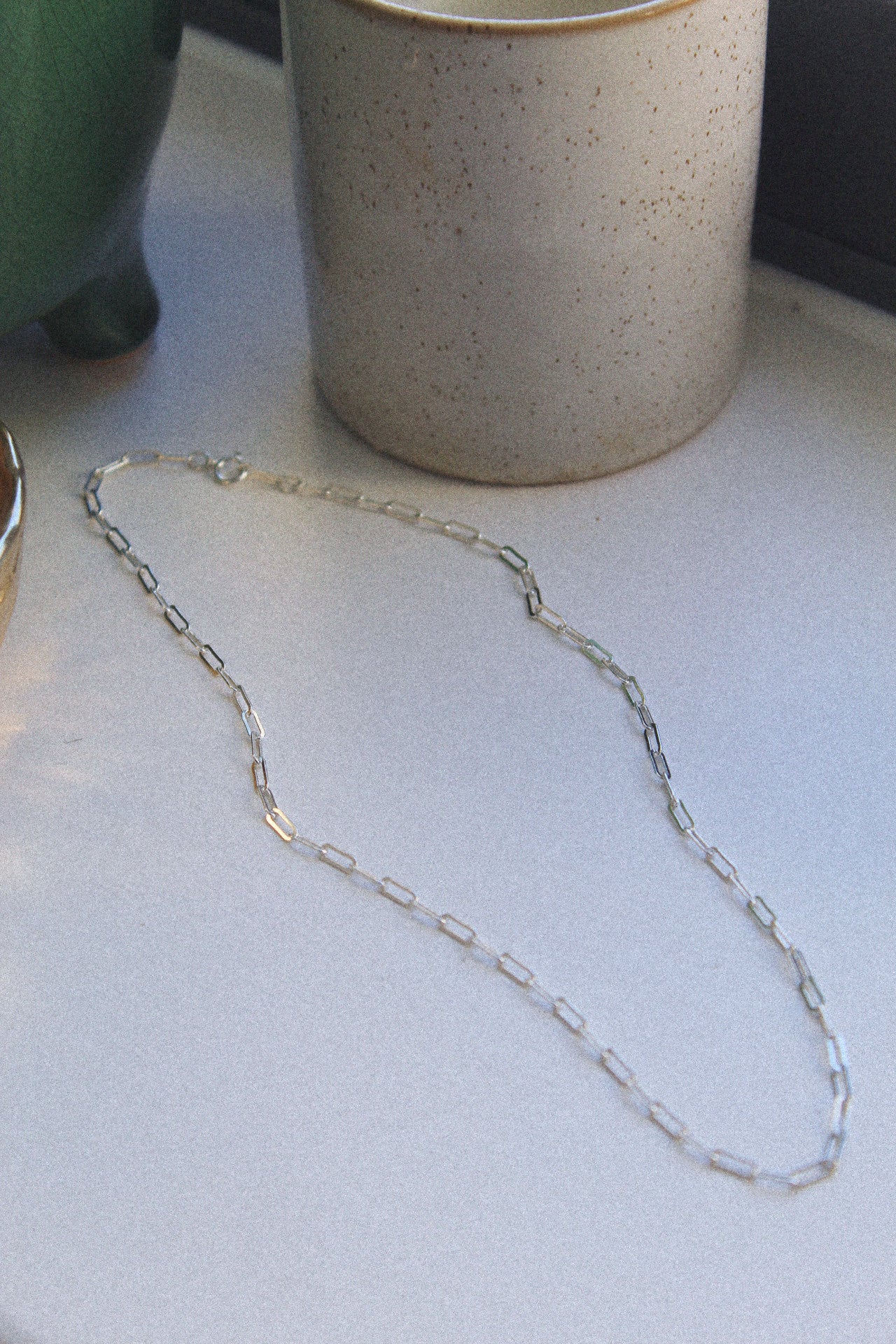 Sterling Silver Paperclip Chain Necklace - Jewellery Hut