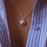 Sterling Silver Solid Heart Necklace - Jewellery Hut