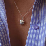 Sterling Silver Solid Heart Necklace - Jewellery Hut