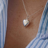 Sterling Silver Solid Heart Necklace - Jewellery Hut