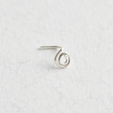 Sterling Silver Spiral Nose Stud - Jewellery Hut