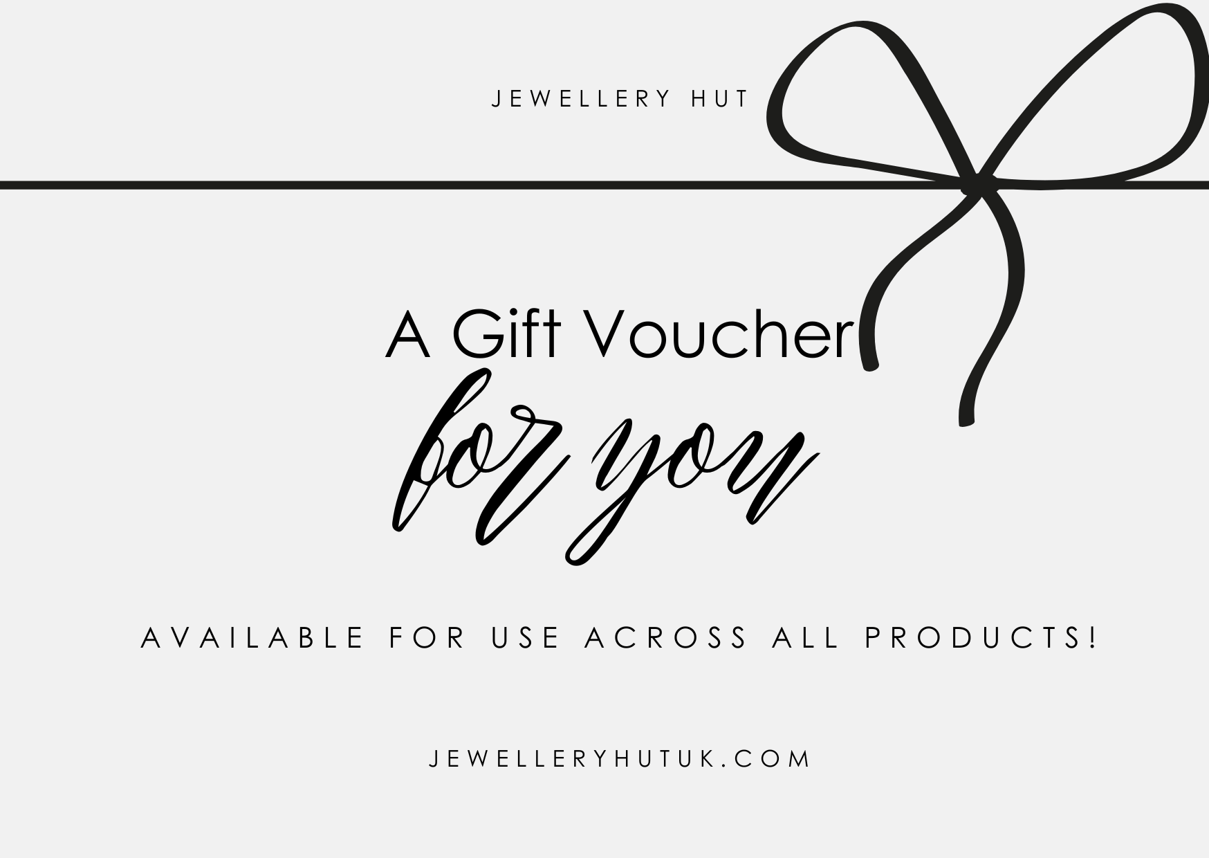 Gift voucher for Jewellery Hut, perfect for gifting choice across all jewellery products.