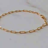 Gold Paper Clip Chain Bracelet