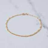 14K Gold Filled Sunburst Anklet