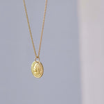 14k Gold Coin Necklace featuring an 1808 Republique Francoise charm, luxurious design perfect for style elevation.