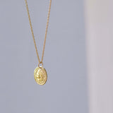 14k Gold Coin Necklace featuring an 1808 Republique Francoise charm, luxurious design perfect for style elevation.