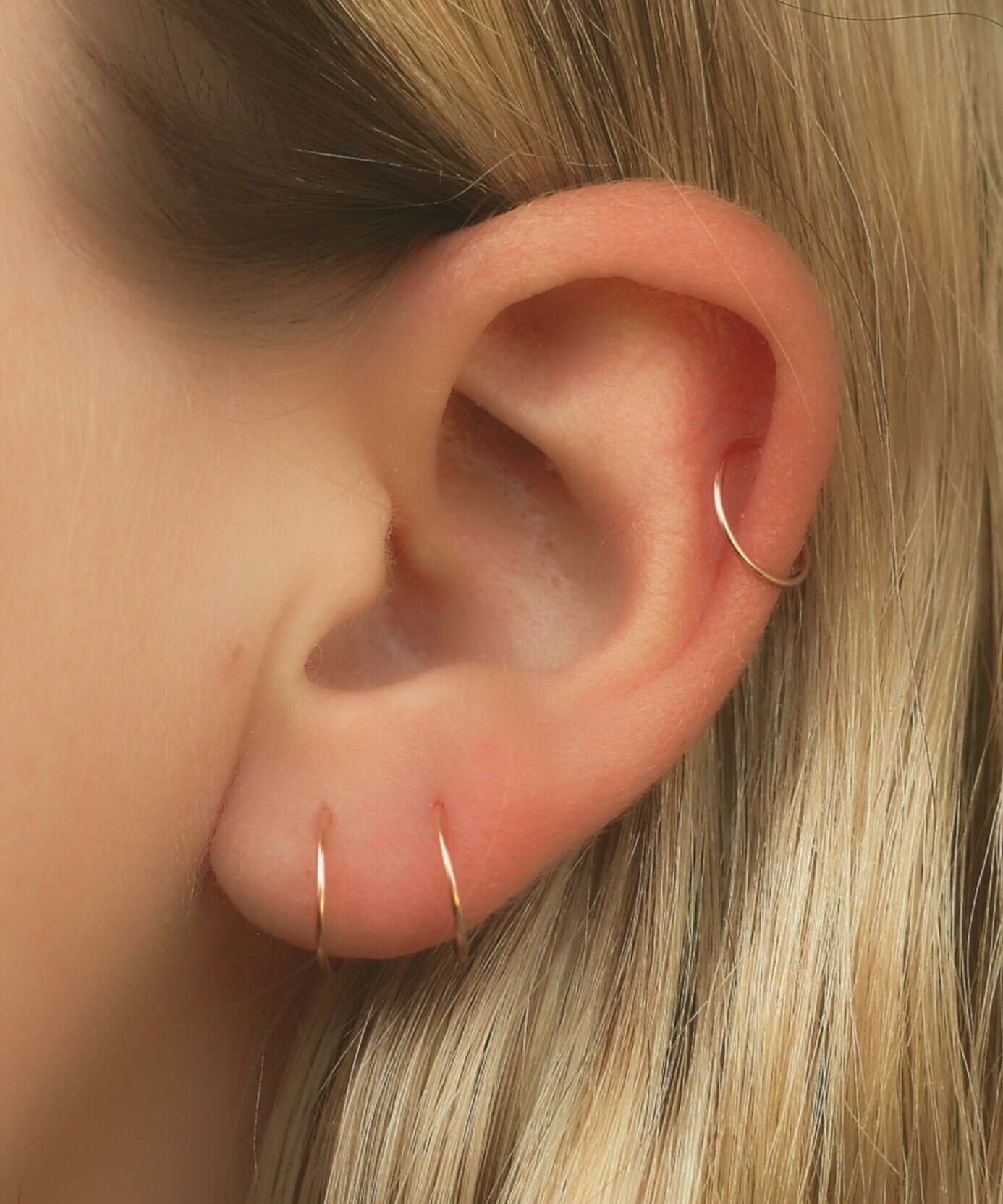 14k Rose Gold Hoop Earrings - Jewellery Hut